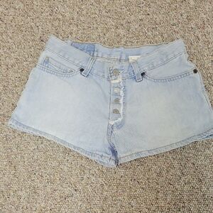 Levi's Vintage Light Blue Jean Shorts for Women, Sz 5 Button Fly Cotton. USA